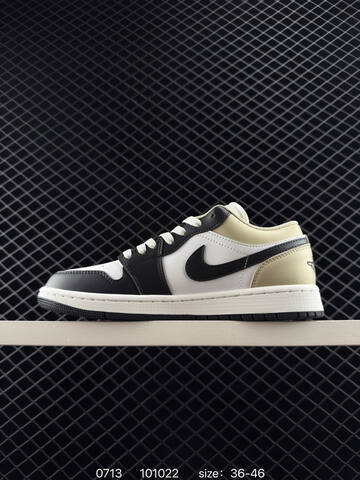 Jordan Air Jordan 1 Low White Black Beige EU 36-46 Basketball Shoe - Unisex (BS-81073)