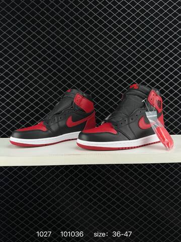 Jordan Air Jordan 1 Retro High 555088-101 Black Red White EU 36-47 Basketball Shoe - Unisex (BS-80423)