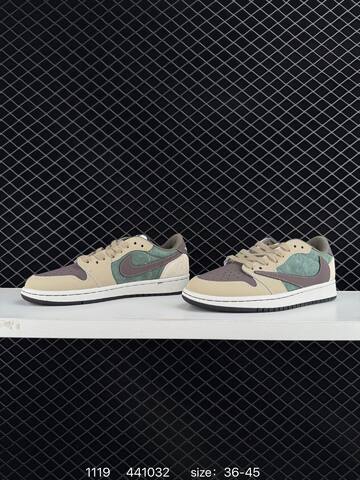 Jordan Air Jordan 1 Low OG SP Beige Green Brown White Black EU 36-45 Sneaker - Unisex (BS-80239)