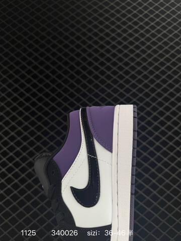 Jordan Air Jordan 1 Low Black Purple White EU 36-46 Sneaker - Unisex (BS-80197)