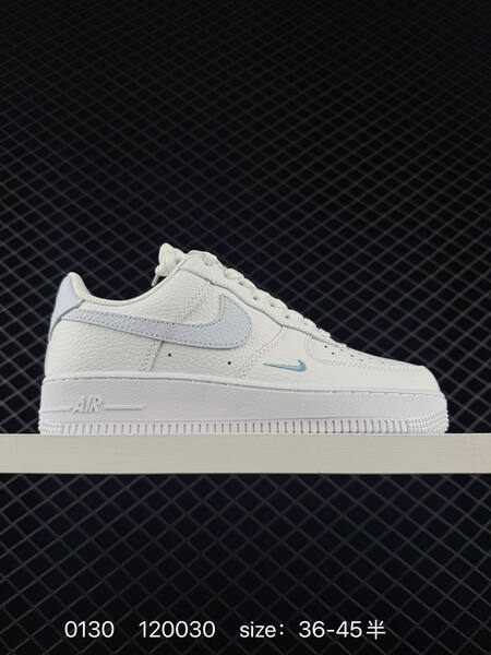 Nike Air Force 1 07 white with light blue accents 36-45 5 lifestyle