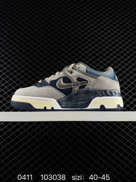 Nike Air Force 3 Low Dark brown suede navy denim metallic silver swoosh off-white aged midsole navy outsole EU 40-45 lifestyle