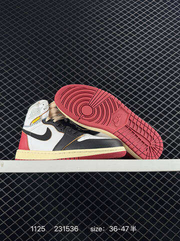 Jordan Air Jordan 1 Retro High Union Los Angeles Black Toe White Black Red Cream EU 36-47 Basketball Shoe - Unisex (BS-80195)