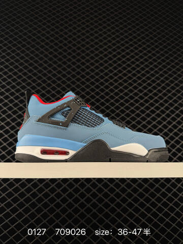 Jordan Air Jordan 4 Retro Black Blue Red Grey EU 36-47 Basketball Shoe - Unisex (BS-79755)