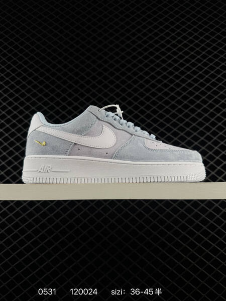 Nike Air Force 1 07 light blue white gold EU 36-45 skate