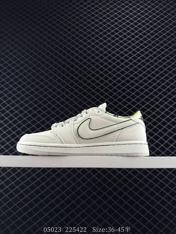 Jordan Air Jordan 1 Low Off White Green Grey EU 36-45 Skate Shoe - Unisex (BS-81312)
