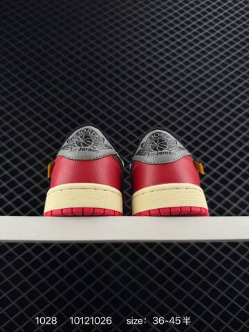 Jordan Air Jordan 1 Low x Travis Scott HV8566 Red White Black Yellow Cream EU 36-45 Sneaker - Unisex (BS-80411)