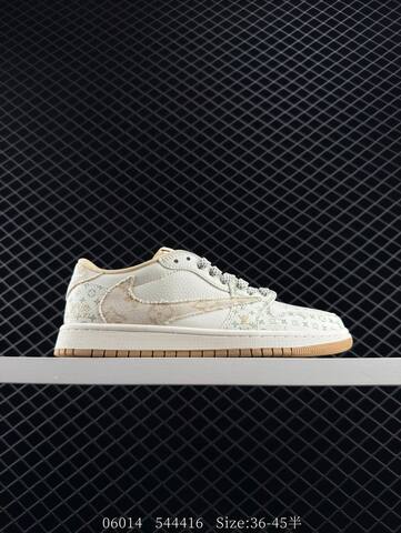 Jordan Air Jordan 1 Low Travis Scott DIY Off White Light Blue Light Green EU 36-45 Sneaker - Unisex (BS-81207)