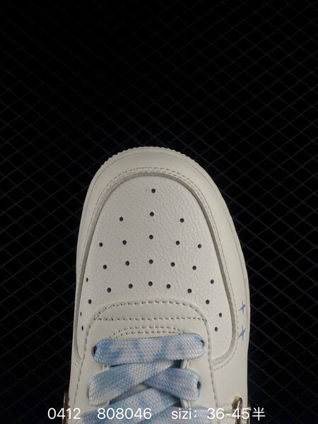 Nike Air Force 1 FV3654-311 Sail white with light blue accents gold mini swoosh details EU 36-45 lifestyle