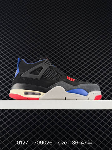 Jordan Air Jordan 4 Retro Black Blue Red Grey EU 36-47 Basketball Shoe - Unisex (BS-79755)