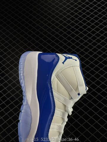 Jordan Air Jordan 11 Retro 378037-100 White Royal Blue EU 36-46 Basketball Shoe - Unisex (BS-81366)
