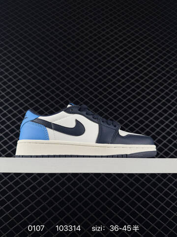 Jordan Air Jordan 1 Low OG White Dark Navy Blue Sail EU 36-45 Sneaker - Unisex (BS-79877)