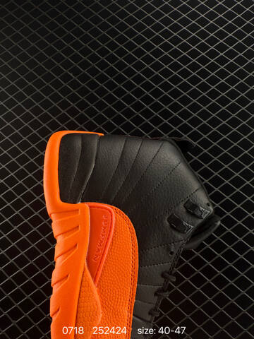 Jordan Air Jordan 12 Retro Black Orange EU 40-47 Basketball Shoe - Men's (BS-81047)