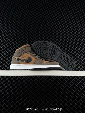 Air Jordan 1 Mid AIR JORDAN 1 Aj1 1 Swoos Lifestyle (BS-79019)