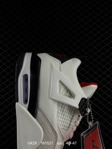 AIR JORDAN 4 Air Jordan Flight Club Sail Black-University Red Lifestyle (BS-79387)