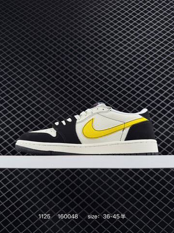 Jordan Air Jordan 1 Low Travis Scott DIY Off White Black Yellow EU 36-45 Sneaker - Unisex (BS-80199)