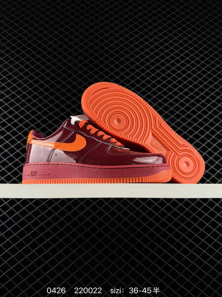 Nike Air Force 1 07 LV8 Two colorways 1 Patent dark slate blue with purple Swoosh navy midsole volt outsole laces 2 Patent golden yellow with green Swoosh yellow midsole gum outsole EU 36-45 half sizes available lifestyle