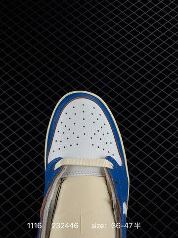 Jordan Air Jordan 1 Low White Blue Red Cream Black EU 36-47 Sneaker - Unisex (BS-80257)