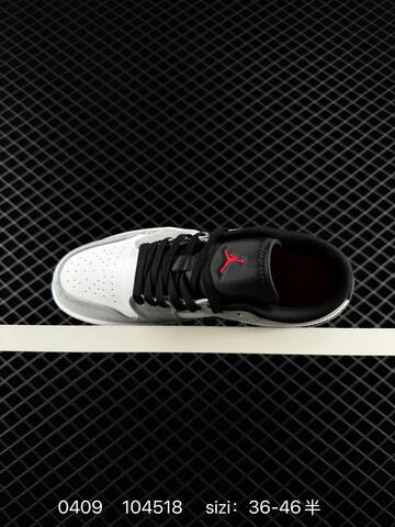 Jordan Air Jordan 1 Low Light Grey White Black Red EU 36-46 Sneaker - Unisex (BS-79518)