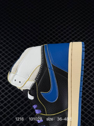 Jordan Air Jordan 1 Retro High Black Blue White Purple Cream EU 36-48 5 Sneaker - Unisex (BS-80034)