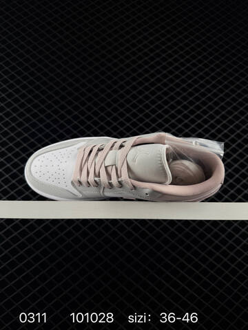 Jordan Air Jordan 1 Low White Light Grey Light Pink EU 36-46 Sneaker - Unisex (BS-79677)