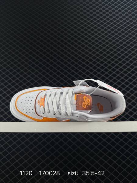 Nike Air Force 1 07 White Orange Brown 35 5-42 lifestyle