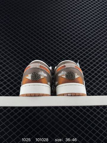 Jordan Air Jordan 1 Low Light Blue Brown Orange White Gum EU 36-46 Sneaker - Unisex (BS-80447)