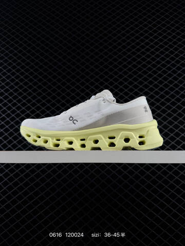 On Running Cloudmonster 2 White Light Gray Pale Yellow EU 36-45 Running Shoe Running Sneakers - Unisex (BS-85159)