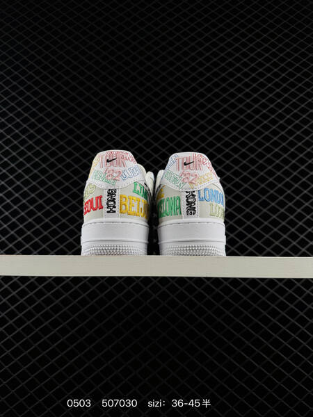 Nike Air Force 1 '07 LV8 white/multicolor embroidered city names 36-45 lifestyle