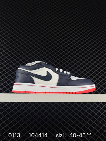 Jordan Air Jordan 1 Low White Navy Grey Red EU 40-45 Sneaker - Men's (BS-79836)
