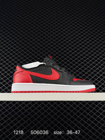Jordan Air Jordan 1 Retro Low Bred Black Red White EU 36-47 Sneaker - Unisex (BS-80037)