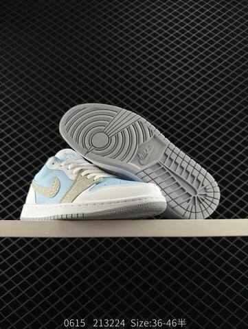 Jordan Air Jordan 1 Low Light Blue White Grey EU 36-46 Sneaker - Unisex (BS-81195)