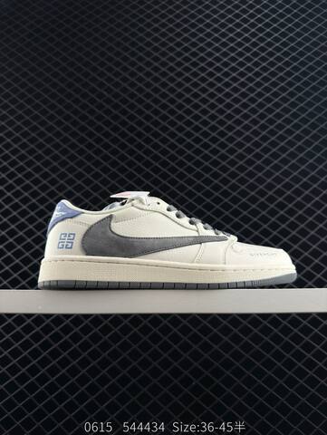Jordan Air Jordan 1 Low Louis Vuitton Travis Scott Sail Navy Green Off White EU 36-45 Sneaker - Unisex (BS-81197)