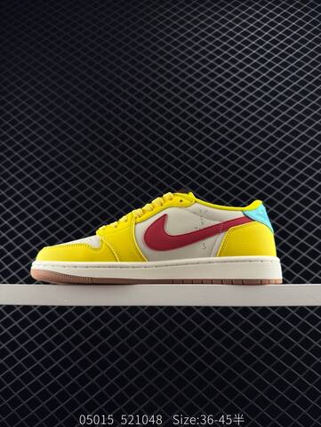 Jordan Air Jordan 1 Low Travis Scott Reverse Mocha Canary White Yellow Pink Blue Gum Brown EU 36-45 Sneaker - Unisex (BS-81364)