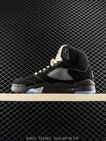 Jordan Air Jordan 5 Retro Black Metallic Silver White Red EU 40-48 5 Basketball Shoe - Men's (BS-81331)