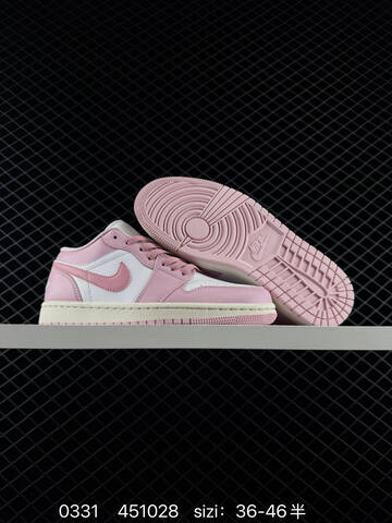 Jordan Air Jordan 1 Low White Pink Sail EU 36-46 Sneaker - Unisex (BS-79574)