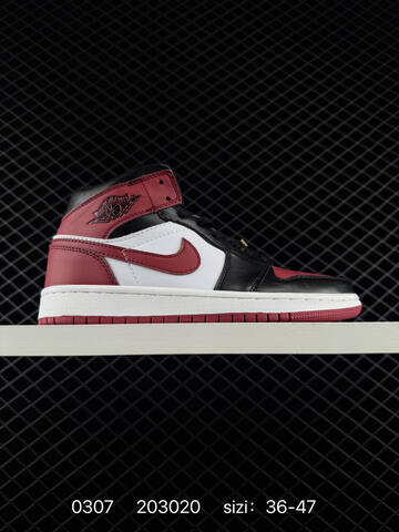 Jordan Air Jordan 1 Mid White Black EU 36-47 Basketball Shoe - Unisex (BS-79696)