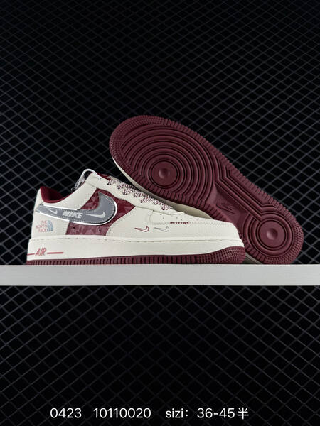 Nike Air Force 1 Low Sail Green Sail Navy The North Face custom EU 36-45 with half sizes lifestyle