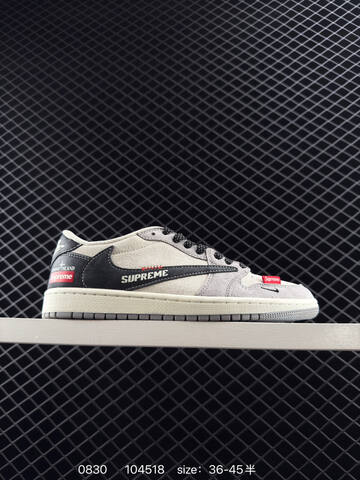 Jordan Air Jordan 1 Low Travis Scott Reverse Mocha Supreme Stone Island Dior Custom Grey Black Beige Brown Red White EU 36-45 Sneaker - Unisex (BS-80804)