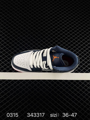 Jordan Air Jordan 1 Low White Navy Red Orange EU 36-47 Sneaker - Unisex (BS-79655)