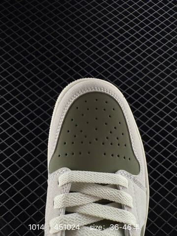 Jordan Air Jordan 1 Low Light Grey Olive Green Sail EU 36-46 Sneaker - Unisex (BS-80517)