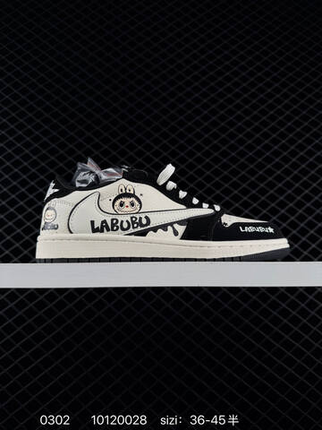 Jordan Air Jordan 1 Low Travis Scott Labubu Custom White Pink Brown Cream EU 36-45 Sneaker - Unisex (BS-79706)
