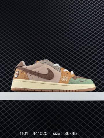 AIR JORDAN 1 NBA Zion Williamson x Air Jordan 1 Low OG Voodoo AJ1 Lifestyle (BS-80386)