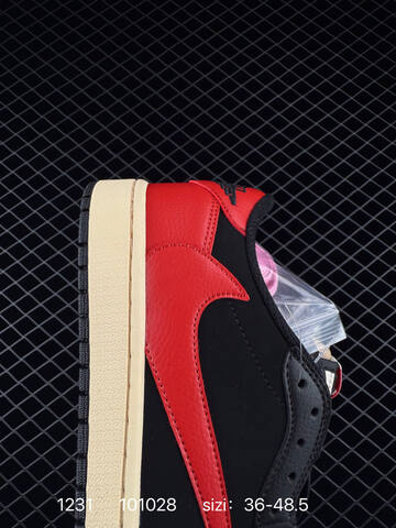 Jordan Air Jordan 1 Low OG Travis Scott x Fragment Design Black Red Cream EU 36-48 5 Sneaker - Unisex (BS-79934)