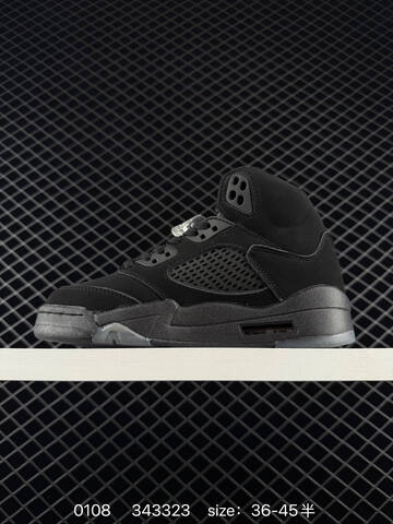 Jordan Air Jordan 5 Retro Black Grey EU 36-45 Basketball Shoe - Unisex (BS-79888)
