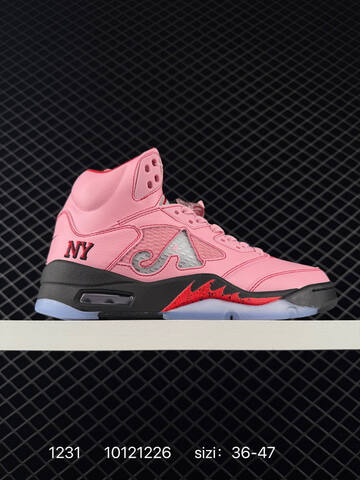 Jordan Air Jordan 5 Retro SP Dawn Off White Black Pink Ice Blue EU 36-47 Basketball Shoe - Unisex (BS-79924)