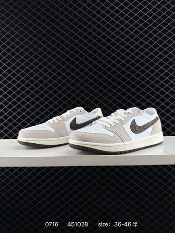 Jordan Air Jordan 1 Low White Light Grey Brown Sail EU 36-46 Sneaker - Unisex (BS-81062)