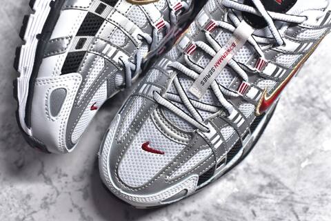 Nike P-6000 White Silver Red Black Gold Running Shoe (BS-59689)