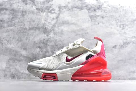 Nike Air Max 270 Premium IO9884-110 Sail White Hot Pink Running Shoe (BS-59816)