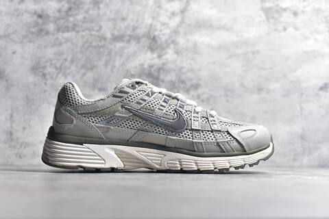 Nike P-6000 Grey White Dark Grey Running Shoe (BS-59685)